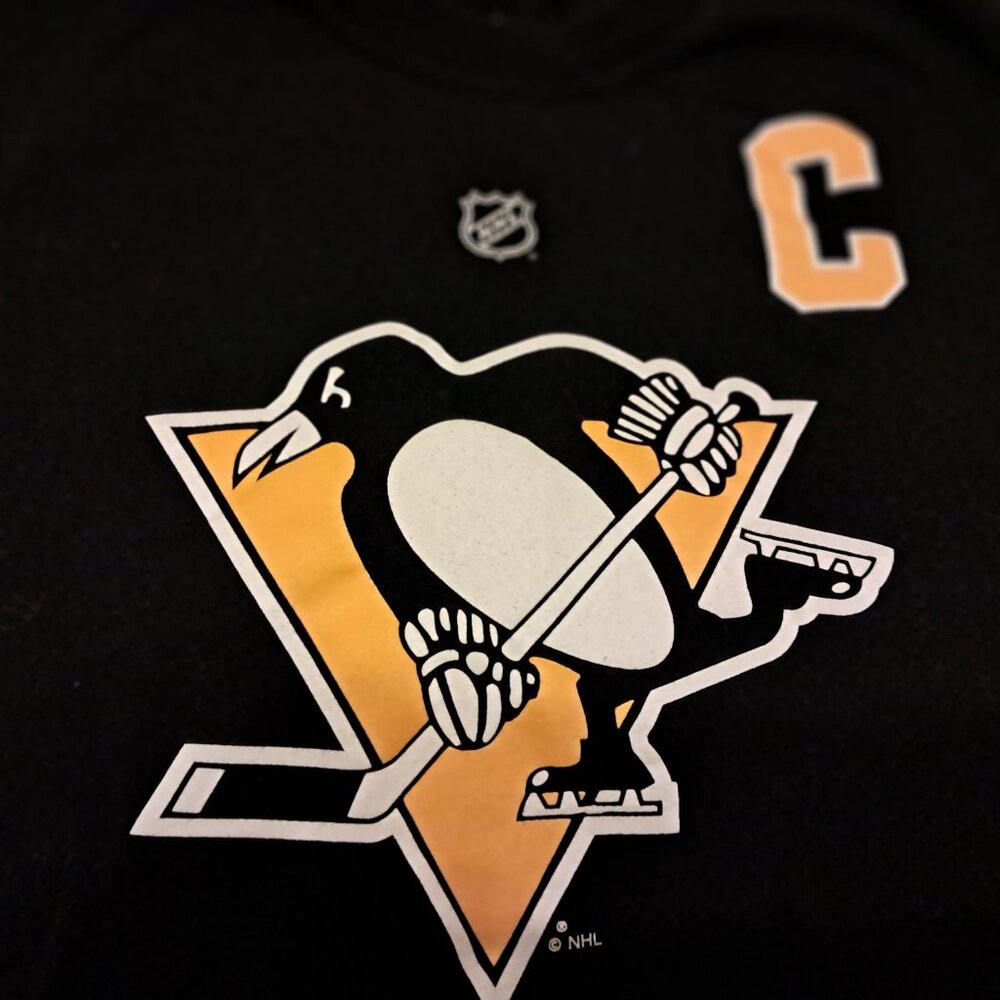 Reebok Mario Lemieux Pittsburgh Penquins T-Shirt, Size Medium - Picture 4 of 5